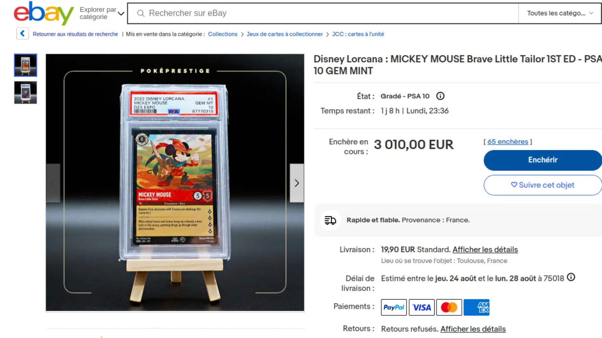 Une enchère à plus de 3 000 euros sur Leboncoin - Capture d'écran